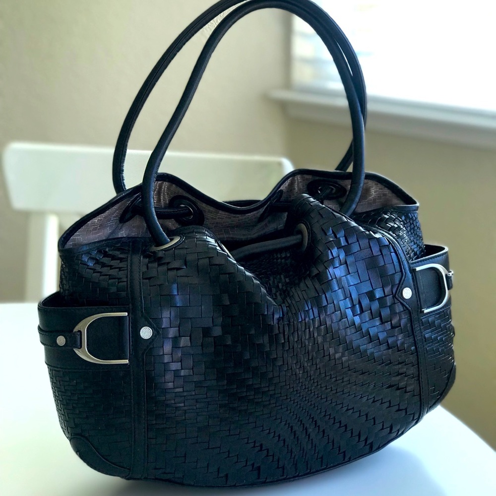 COLE HAAN Woven Leather Bag EUC!